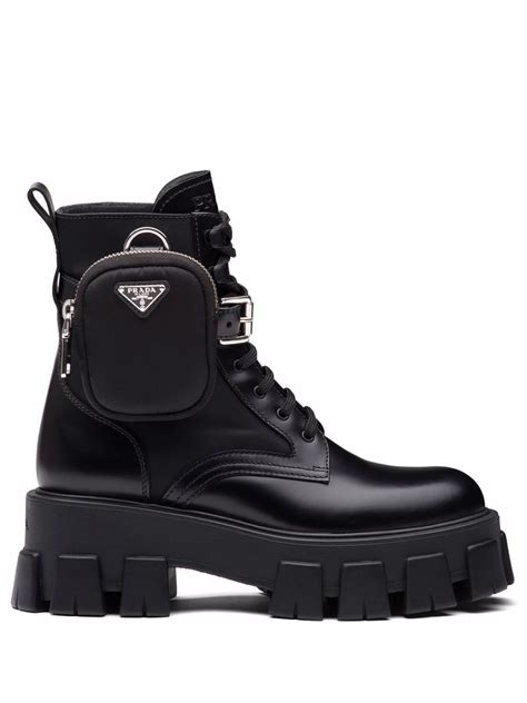 precio botas prada mujer|prada nylon combat boots.